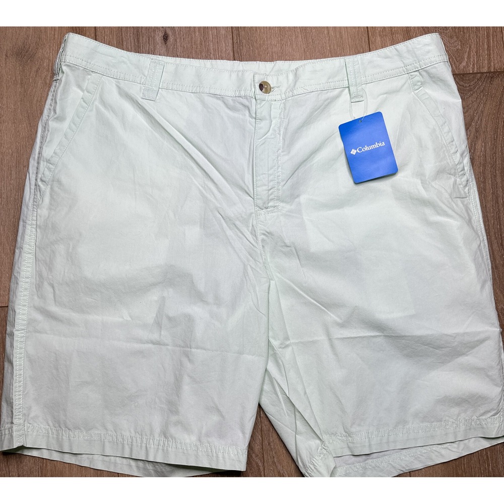 NEW Columbia Men's Washed Out Shorts 10" Inseam AM4471 Mint Green Short Size 42‎